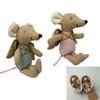 Adorable Cotton Linen Mouse Toy Creative Mouse Doll Animal Gift for Infant Photography Props and Nursery Decoration