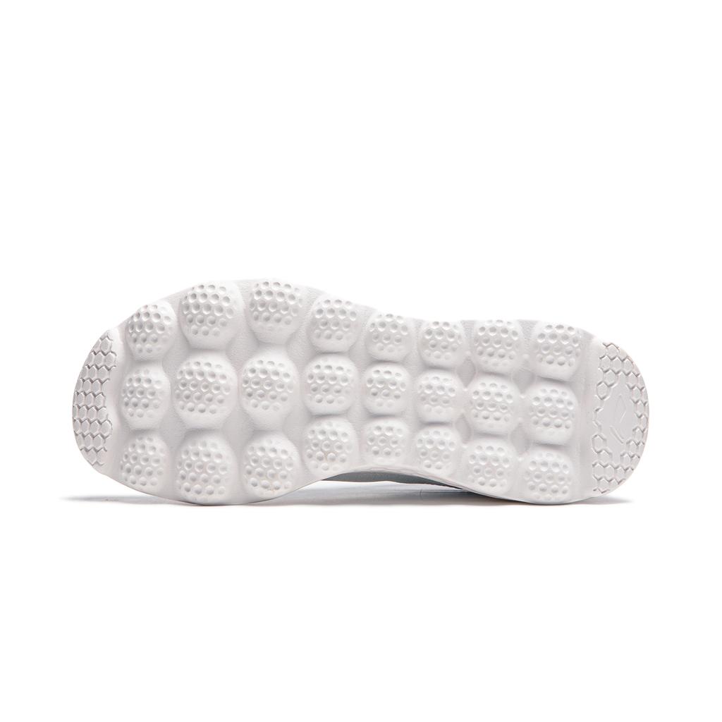 LiNing Cloud Motion Weicher Rückprall Stoßdämpfung Langlebig Atmungsaktiv Niedriger Schaft Laufschuhe Damen Sneaker Wolken-Nebel-Weiß ARSU024-1