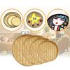 Hand-woven Bamboo Sieve Hand-painted Bamboo Raft Round Dustpan DIY Decorative Fruit Bread Basket Kitchen Storage