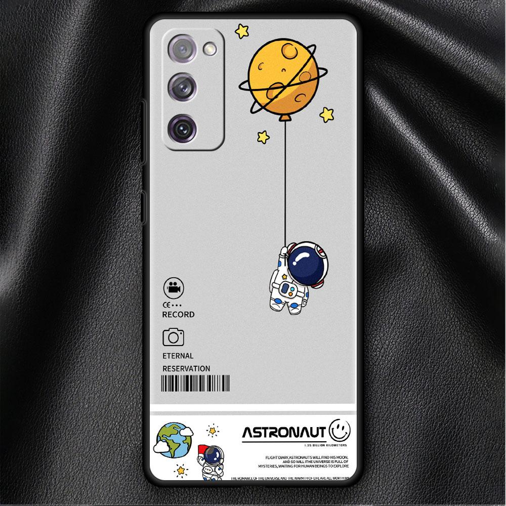 Case For Samsung Galaxy S20 FE S22 Ultra S21 Plus Luxury Soft Phone Case S10 S9 S8 S10e S7 Silicone Funda Fashion Cool Astronaut
