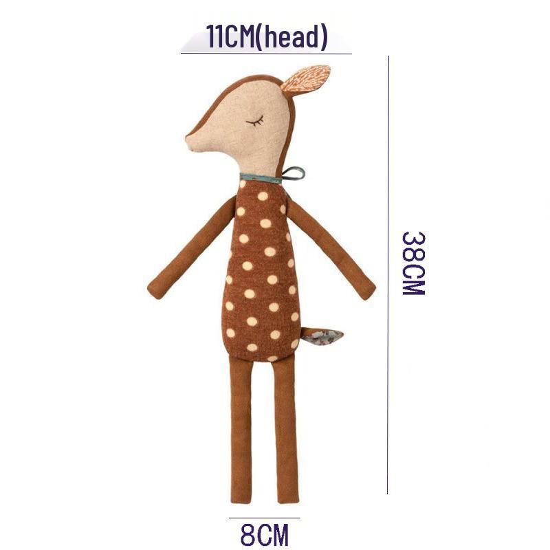 

Олененок Бэмби Хлопковая плюшевая игрушка в скандинавском стиле для детей - Милая кукла олененка для комфорта и декора для фотосъемки