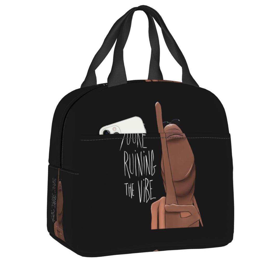 Custom Marcus The Worm Robert Help Thermal Insulated Lunch Bag Women Portable Lunch Container for Travel Multifunction Food Box