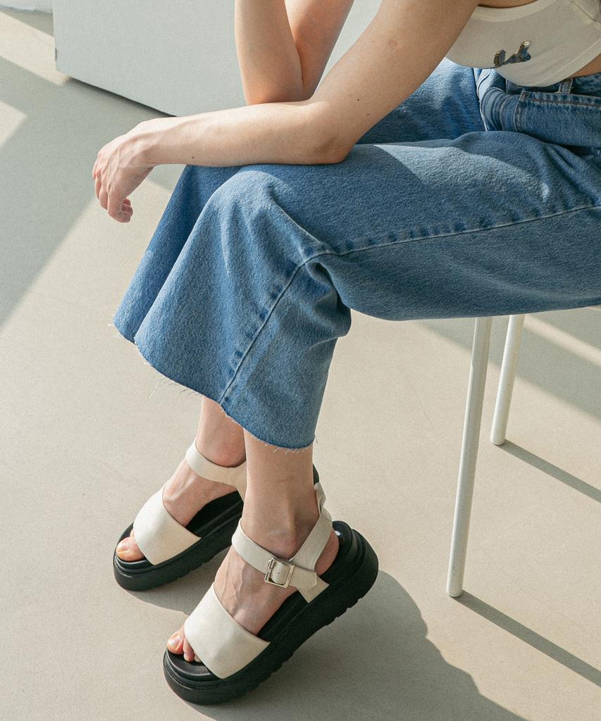 Mac Moc Bump 2-Color Basic Platform Sandals 5.5Cm