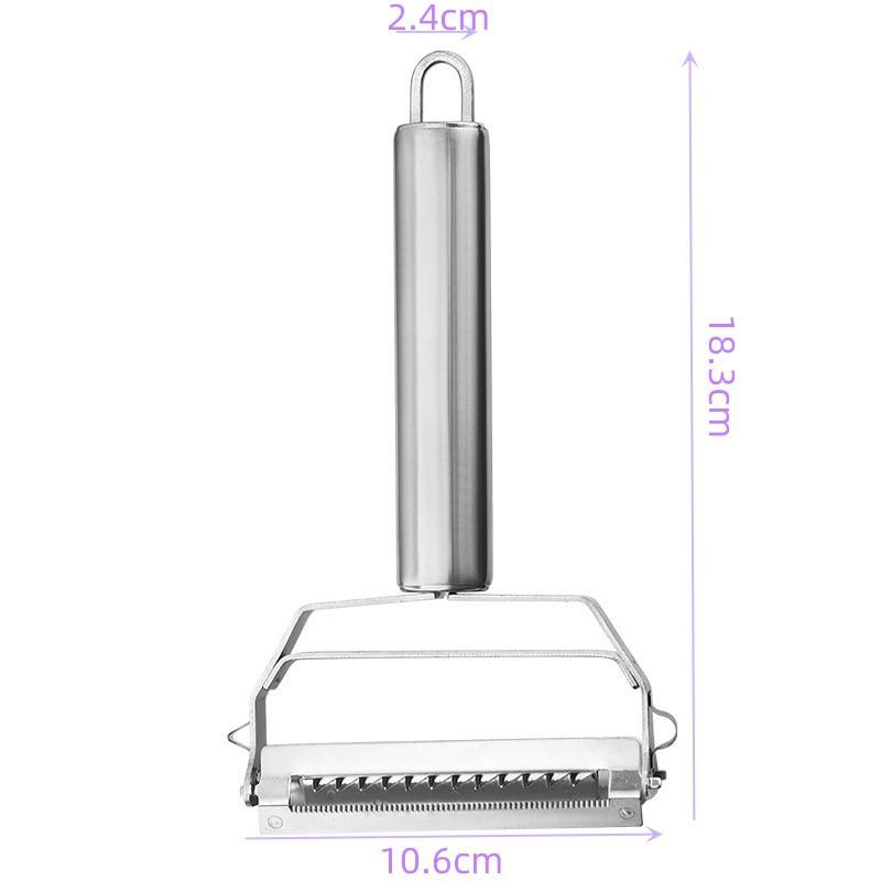 Edelstahl Doppelkopfreibe multifunktionaler Zwei-in-Eins-Schäler Küchenzubehör Melonenhobel Obstkartoffelschäler