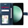 Coque pour Samsung Galaxy S23 FE - BOOLING - Design Rétro Bleu Marine - Protection Antichoc - Porte-cartes