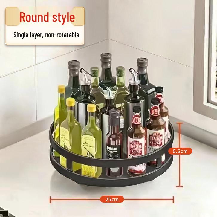 Rotating Kitchen Spice Rack & Multi-layer Storage for Countertop