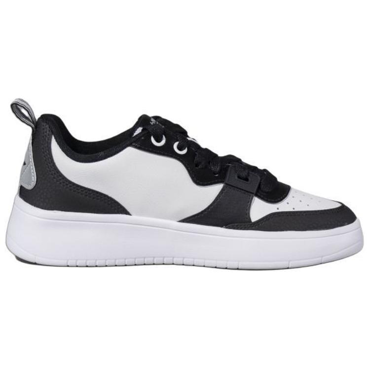 Li Ning Synthetic Leather Comfortable Trendy Non-Slip Lightweight Low-Top Skate Shoes Women sneaker White Black AGCU544-3