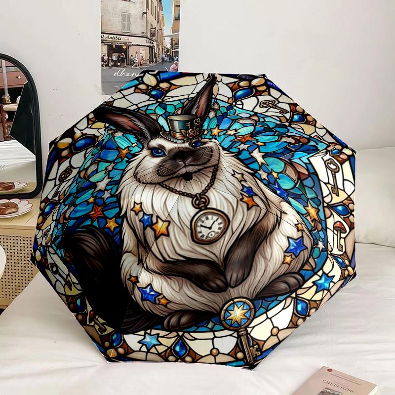 Wonderland Easter Bunny Umbrella 8-Frame for Travel, camping, Casual Lightweight Portable Umbrella, Essential for every family Holidays Gift