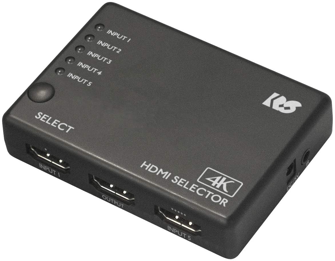 

Ratoc System 4K60Hz Compatible 5 Input 1 Output HDMI Switcher Black RS-HDSW51-4KZA