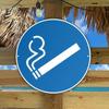 HD Tin Sign Smoking Area Symbol Round Metal Wall Art Public Facility Warning Sign Decor