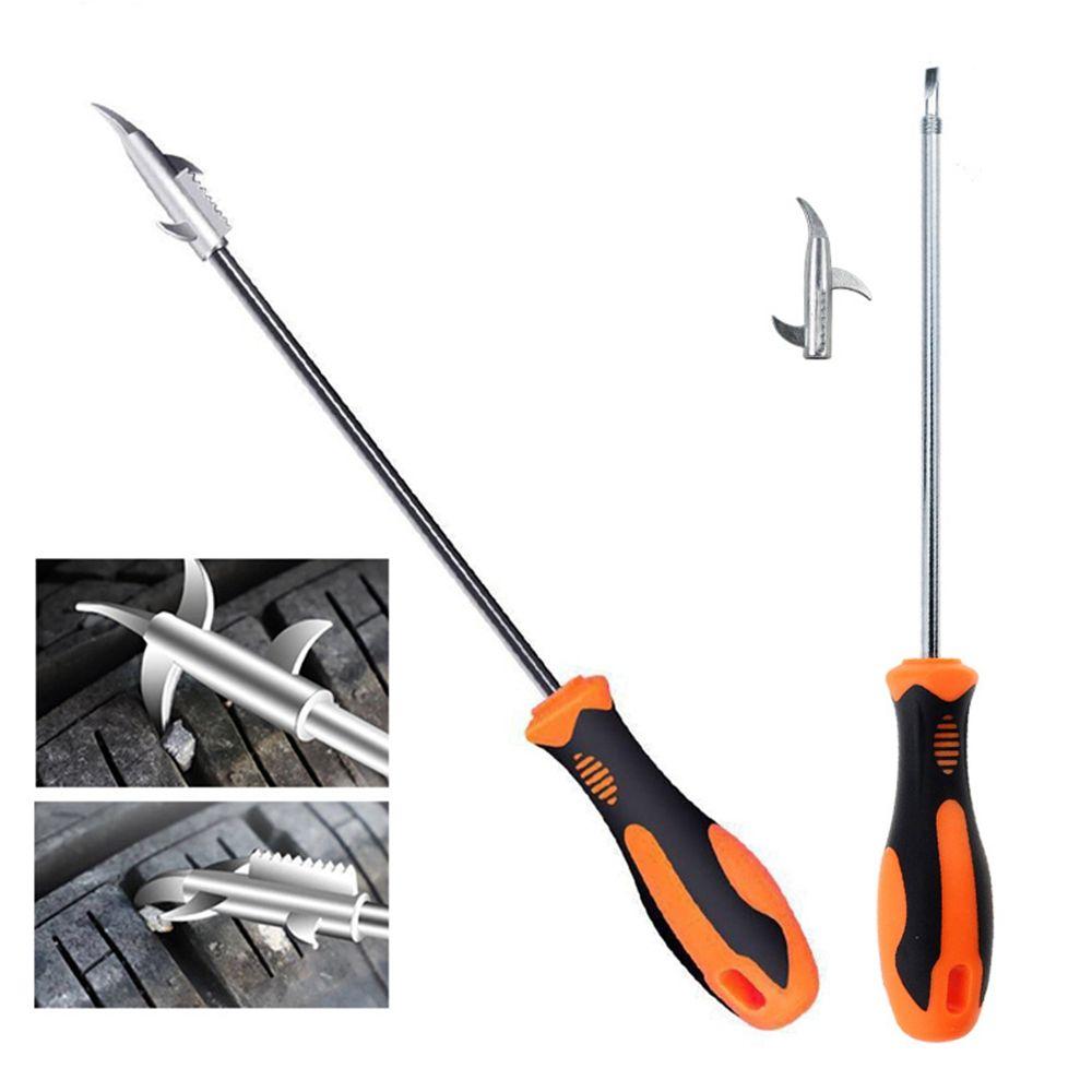 Protection Stainless Steel Broken Stone Remover Tire Cleaning Hook Screwdriver Slot Stones Cleaner