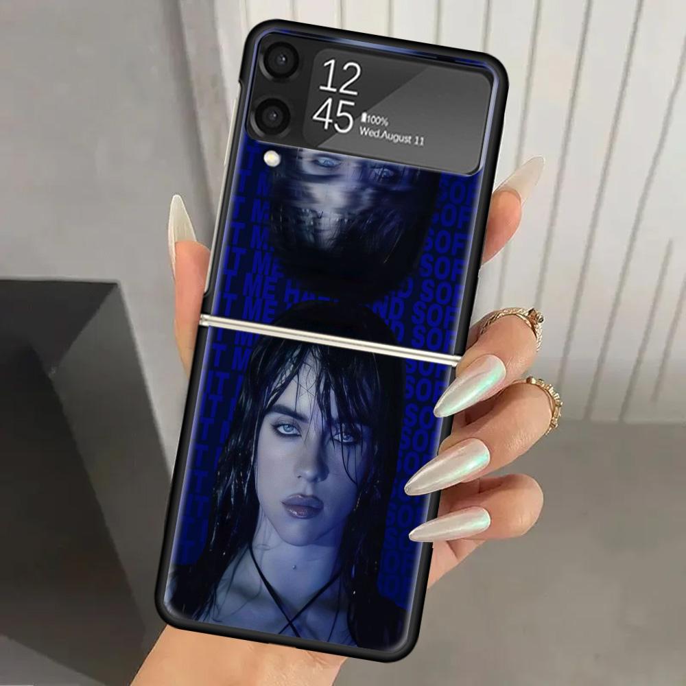 

Hit Me Hard and Soft B-BillieS Hard PC Phone Case For Samsung Galaxy Z Flip 7 6 5 4 3 Black ZFlip7 ZFlip6 Flip5 Flip4 Flip3 5G P Samsung Z Flip 3