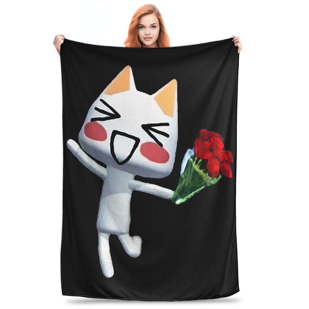 Flannel Throw Blanket Kuro and Toro Warm Plush Blankets Soft Bedspread for Bed Living room Home Picnic Sofa