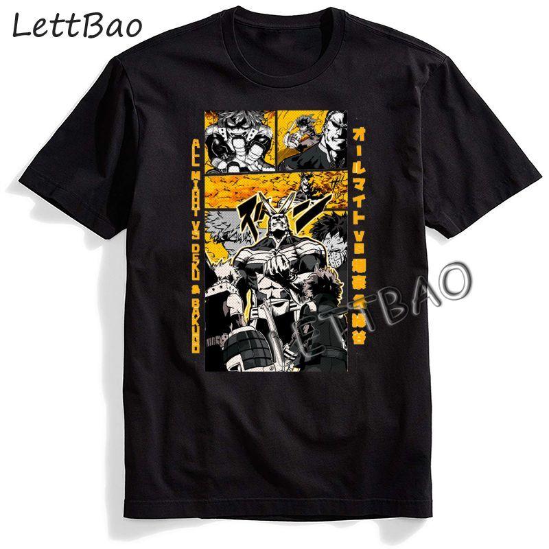 Japanese Anime My Hero Academia T Shirt Men Kawaii Summer Tops Graphic Tees Cool