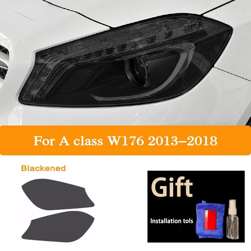 

For Mercedes Benz A Class W176 W177 A45 A35 AMG 180 Car Headlight Tint Black Protective Film Transparent TPU Sticker Accessories