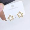 Kleine frische fünfzackige Sternohrringe Trendige mikrobesetzte Modeohrringe Weibliche kalte Wind Wildohrringe Damenmodeschmuck Geburtstagsgeschenk