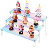 Clear Acrylic Soild Wood Display Stand for Amiibo Funko POP Figures,Cupcake Cosmetic Nail Polish Jewelry for Display Riser Shelf