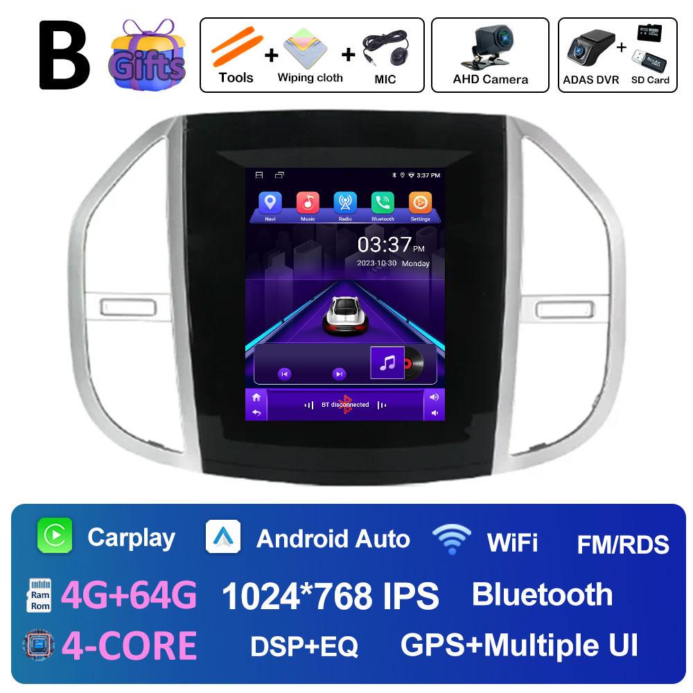 Android 14 Multimedia Video Radio Player For Mercedes Benz Vito 3 2014 2015 2016 2017 2018 2019 2020 Built-in GPS WiFi Rear View