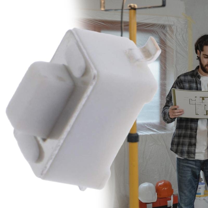 10Pcs Tact Switches Push Button Self Resetting Type Microswitch White Button Microphone Caps Microswitch Button Enduring