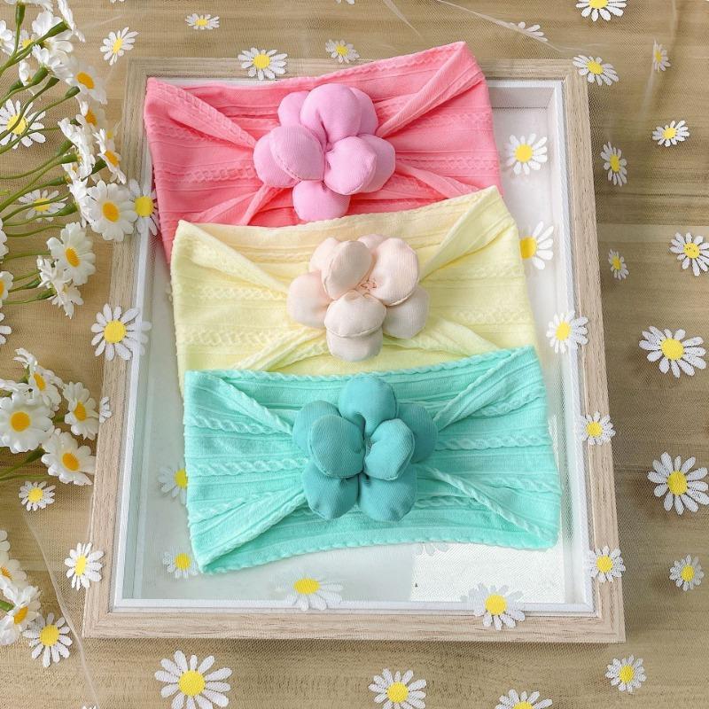 New children's suit headband, nylon flower baby seamless headscarf, soft and comfortable baby hair accessories