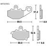 Kitaco SBS Brake Pads Long Life & Touring 687LS (Rear) Ninja400 Ninja400R Zephyr400 Zephyr NinjaZX-6R NinjaZX-6RR Ninja650 ER-6n Versys
