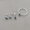 Set di Gioielli in Labradorite, Gioielli Fatti a Mano, Argento Sterling, Gioielli Minimalisti