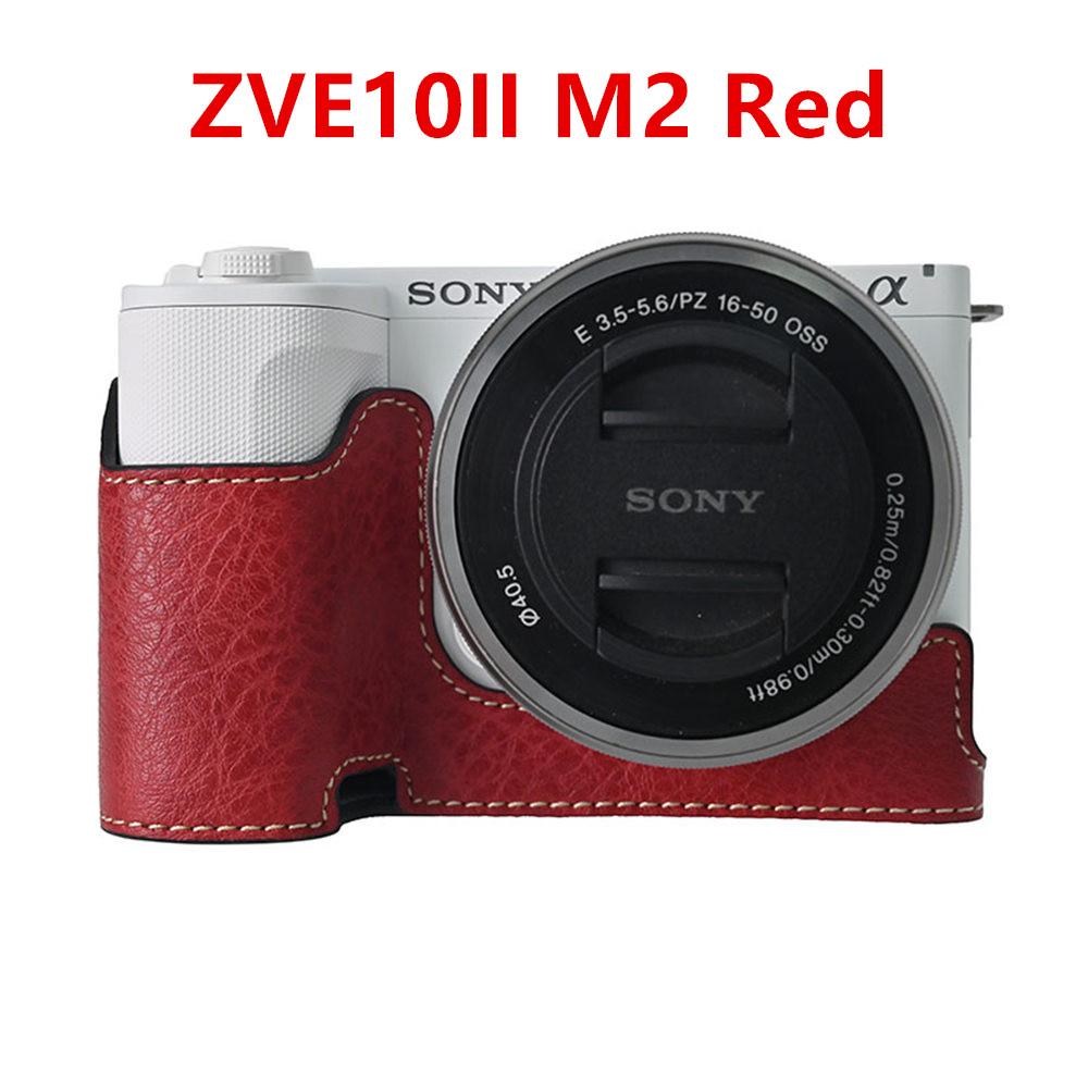 Camera Half Case for Sony A6700 A6400 A6300 A6100 A6000 ZVE10 ZVE10II ZVE10M2 A7R5 A7CII A7C2 Bottom Opening Cover PU Leather