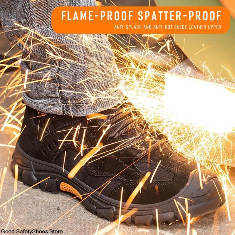 Safety Shoes Men For Work Boots Anti-Smash Plastic Toe Insulated Shoes 6KV Safety Boots Men Work Shoes Anti-Scalding Welder Boot