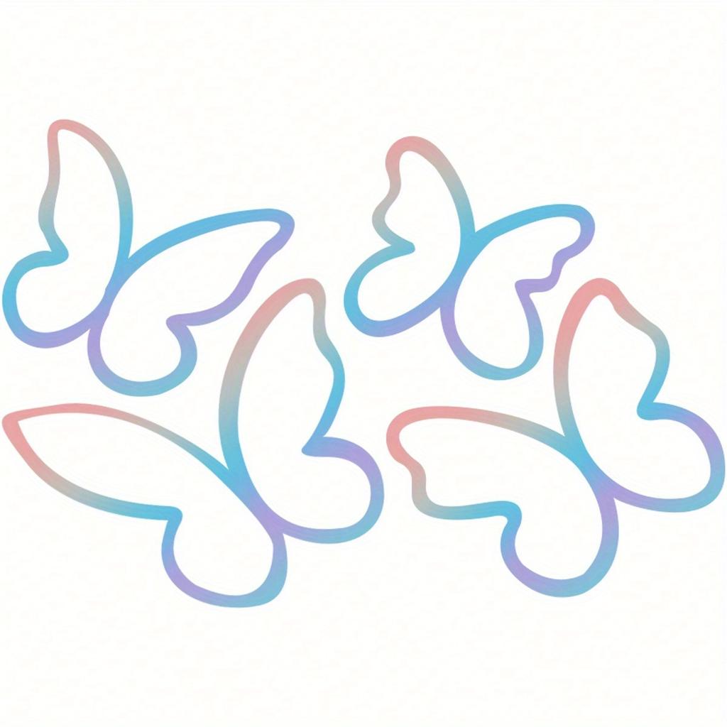4pcs/Set Butterfly Mirror Decal, Car Sticker, Mirror Sticker, Mirror Decal, Car Decal, Window Sticker, Aesthetic Cute Car Sticker, Vinyl Sticker