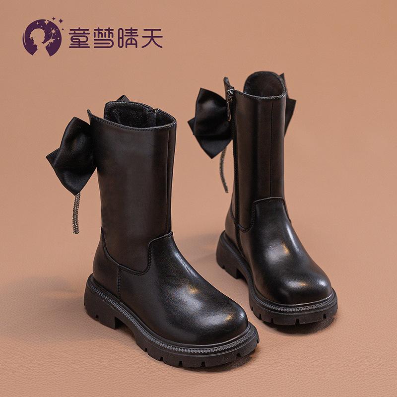 Children's Boots 2025 New Popular Spring and Autumn Girls Martin Boots Women's Treasure Boots Autumn and Winter Little Girl Leather Boots