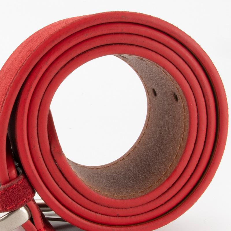 Frosted Retro Velvet Retro Women's Belt Korean Style Fashion Pin Buckle Versatile Jeans Genuine Leather Belt for Women