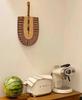 Vietnamese Seaweed Straw Fan: African-Style Wall Decor & Handheld Palm Leaf Fan