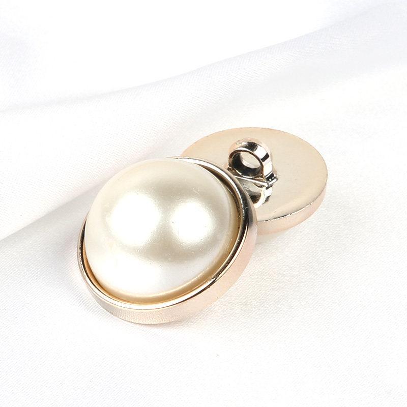 High-End Pearl Plastic Buttons, Women'S Clothes Coat Coat Buttons, Versatile Oil Round Decorative Buttons