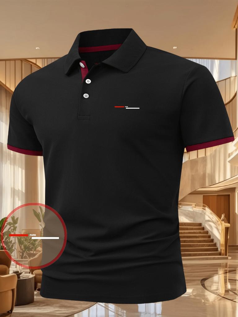 Men's Casual Summer Print T-Shirt - a Stylish Short-Sleeve Top Featuring Geometric Designs, Lightweight And Breathable, Polo Shirt