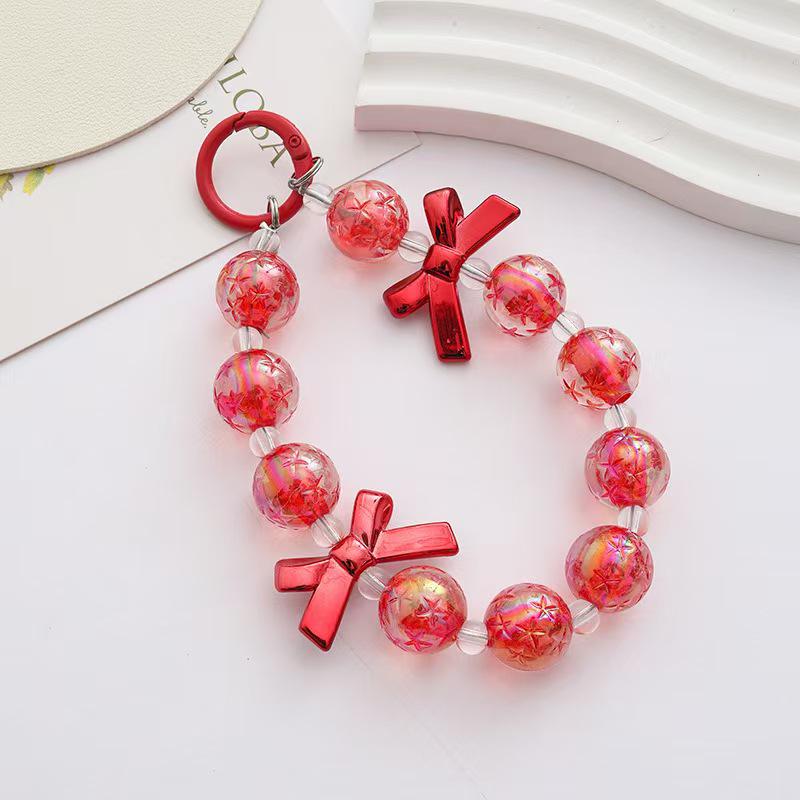 High-End Women's Beaded Bracelet and Wrist Chain Keychain Lanyard Pendant