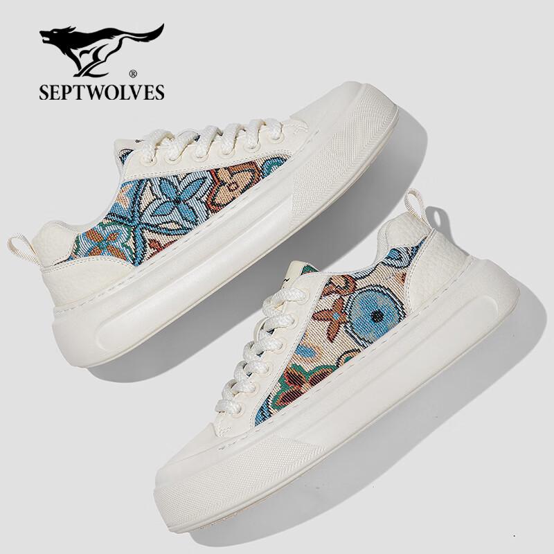 Septwolves Men s Breathable Embroidered Low-Top Canvas Shoes 43