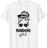 Raiders Girl Messy Bun - Love Raiders T-Shirt
