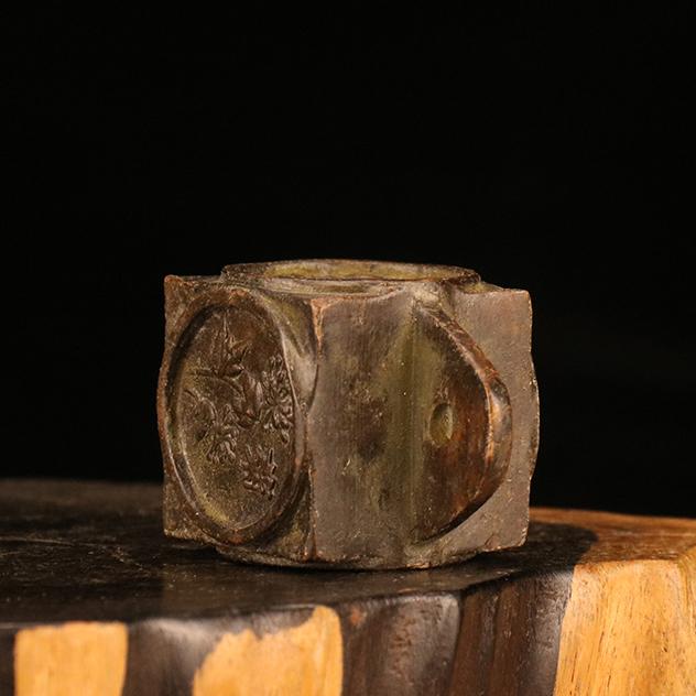 Antique Bronze Seal Lettering Desktop Ornaments Figurine Statue Feng Shui Carving Plum Orchid, Bamboo and Chrysanthemum
