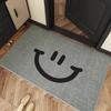 Hallo Smiley-Gesicht Gewebte Textur Fußmatte Fröhliches Willkommensdesign Rutschfest Waschbarer Eingangsteppich