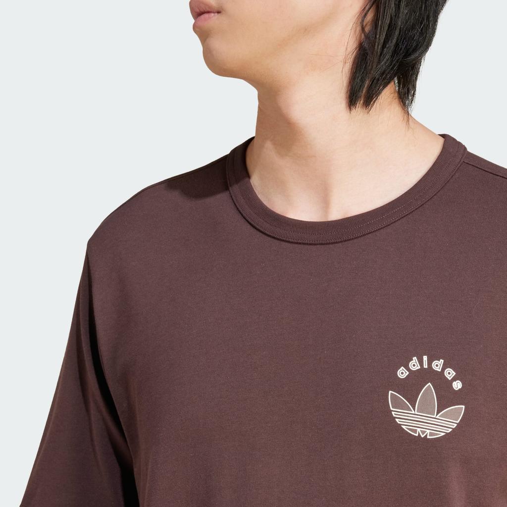 Adidas Originals Graphic Tee Outdoor Casual Crew Neck Short Sleeve T-Shirt Men Tops Shadow-Brown IX9610