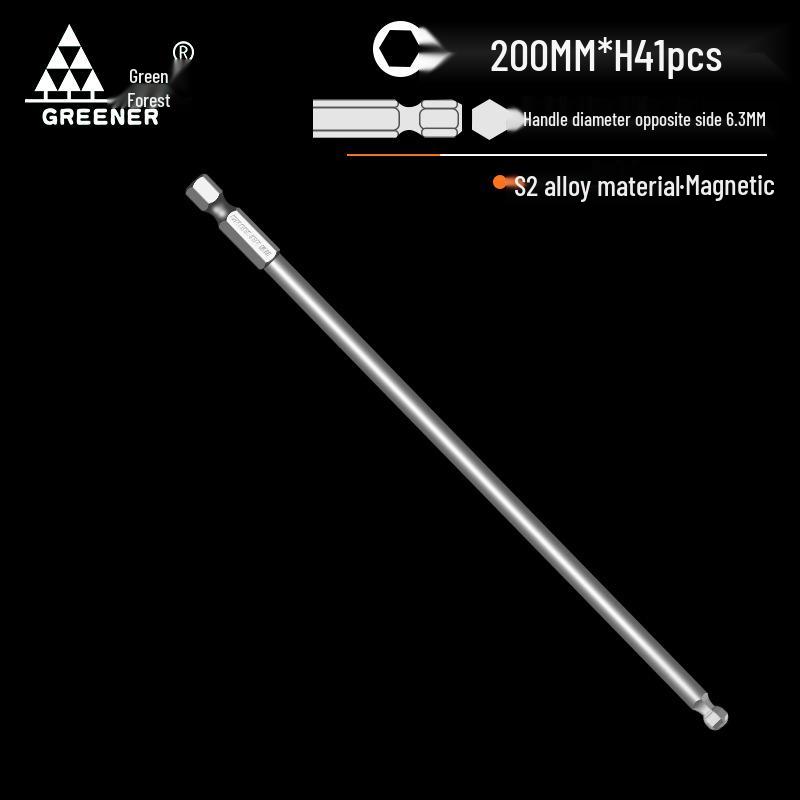 Green Forest High-Hardness Ball Head Magnetic Hex Screwdriver for Electric & Hand Drills