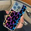 Colorful Gradient Leopard Print Phone Case For Iphone 17 17E 16E 11 Plus 13 Pro Max 16 12 14 15 Ultra Durable Protective Coque