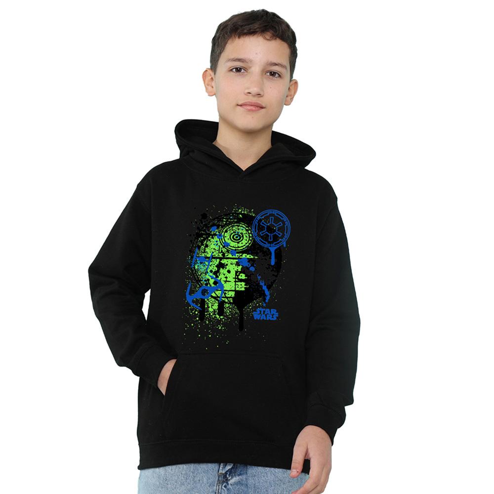 Star Wars: The Empire Strikes Back Childrens/Kids Death Star Graffiti Hoodie