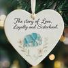 Yousheng Elephant Friendship Heart Ornament Acrylic Heart-Shaped Sea Glass Friendship Decor Sea Glass Art Christmas Ornaments Gifts for Best Friends