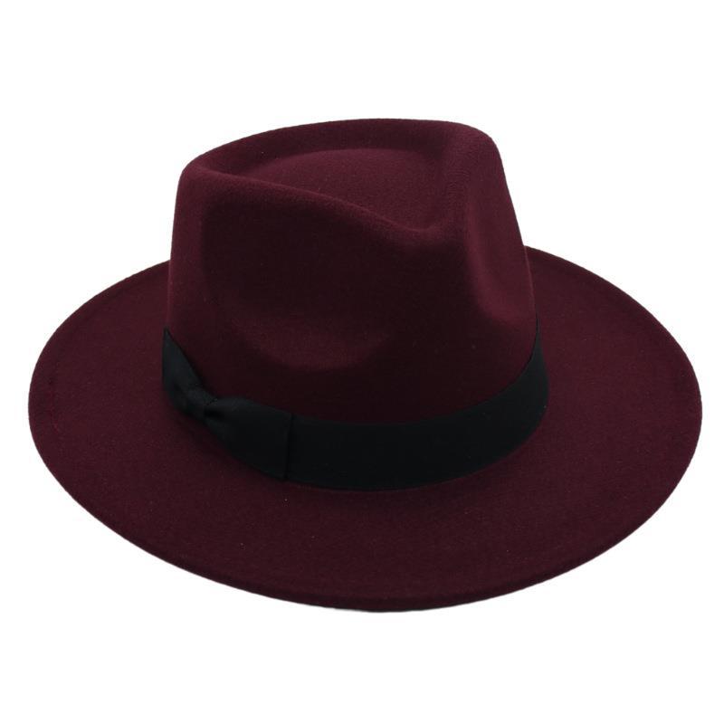 Zylinderhut Shanghai Beach Jazzhut Herren- und Damenhut im ausländischen Stil Filzhut Temperament Imitat Wollhut Chinesischer Stil Tide
