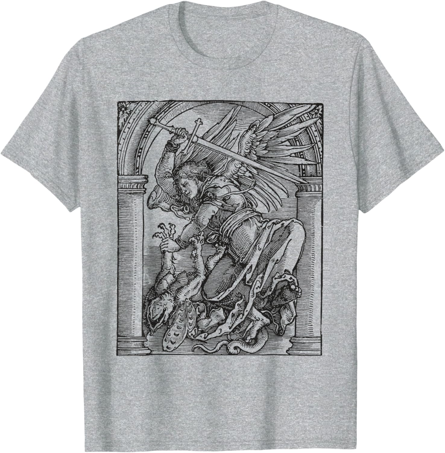 

St Michael Archangel Angel Catholic Patron Saint TShirt 100 Cotton ONeck Short Sleeve Summer Casual Mens Tshirt Streetwear S