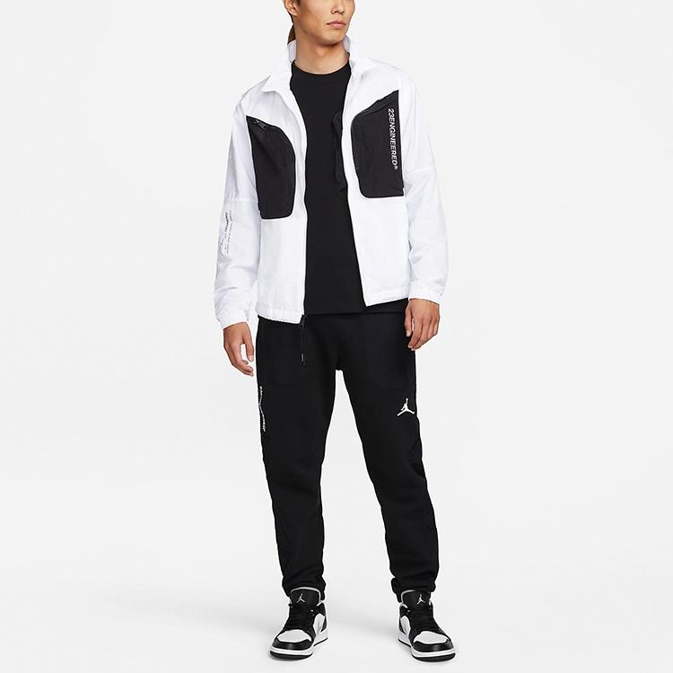 Jordan Jackets Men's White Stand Collar Moderate Other DJ0256-100