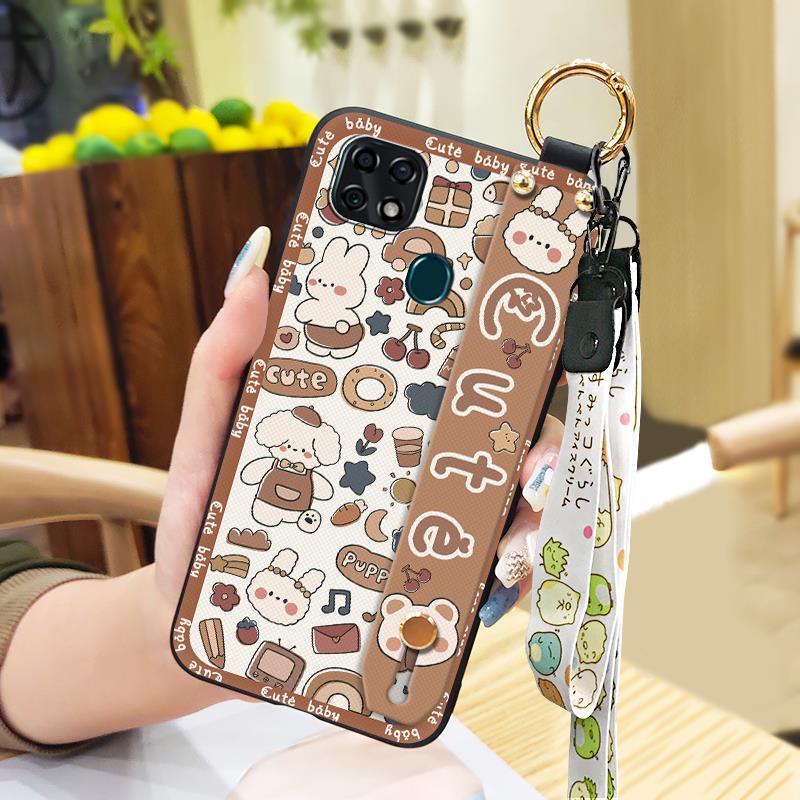 Waterproof Wrist Strap Phone Case For ZTE Blade V2020 Vita/Blade20 Smart/10 Smart Fashion Design Anti-knock Ring Cartoon