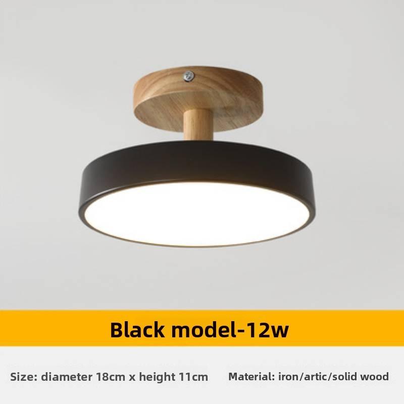 Moderne nordische Deckenleuchte mit Holz-Eisen-Schirm für Küchen-Badezimmer-Dekor