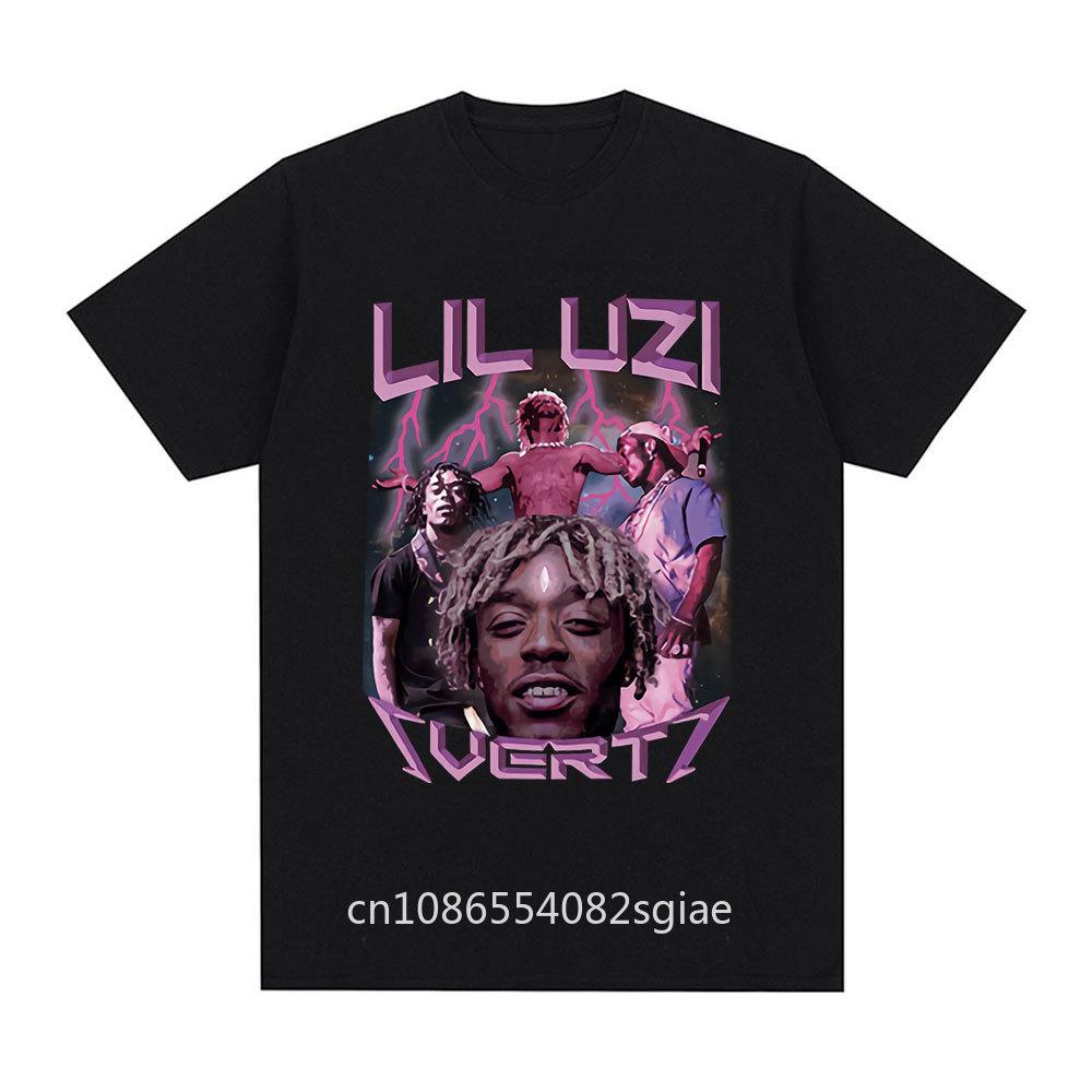 Rapper Lil Uzi Vert Graphic Print T-shirt Hip Hop Vintage Short Sleeve T Shirt Cotton Casual Oversized T-shirts Streetwear Unisex